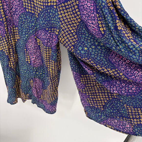 Anthropologie Floreat Daphne Multicolor Floral Print Wide Leg Jumpsuit Size XS - Picture 6 of 11